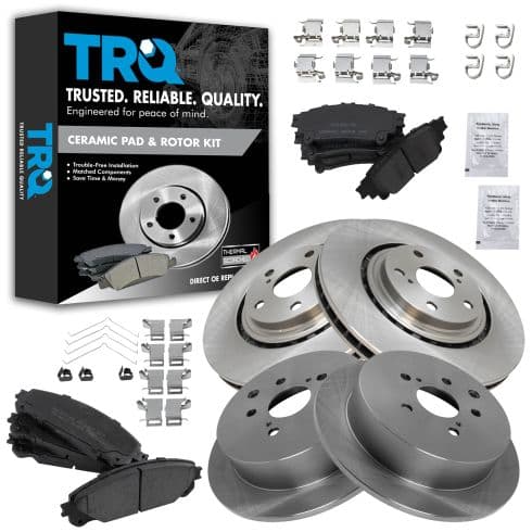Kit de pastillas y discos de freno · Tren delantero · Tren trasero