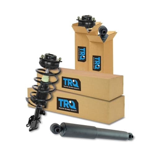 Conjunto de amortiguador con espiral · Tren delantero · Tren trasero · 4 piezas