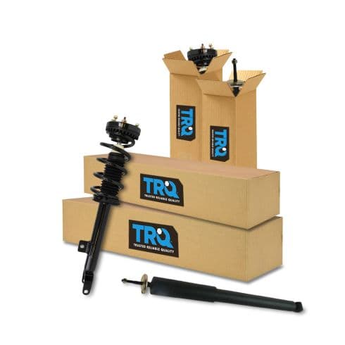 Conjunto de amortiguador con espiral · Tren delantero · Tren trasero · 4 piezas