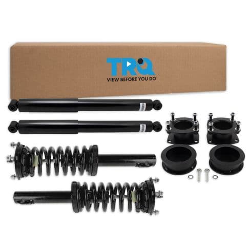 Conjunto de amortiguador con espiral · Tren delantero · Tren trasero