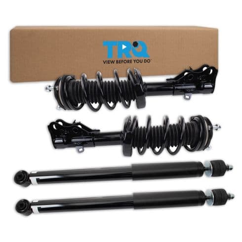 Conjunto de amortiguador con espiral · Tren delantero · Tren trasero · 4 piezas
