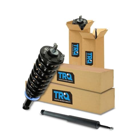 Conjunto de amortiguador con espiral · Tren delantero · Tren trasero · 4 piezas