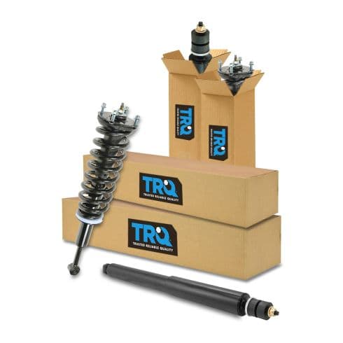 Conjunto de amortiguador con espiral · Tren delantero · Tren trasero · 4 piezas