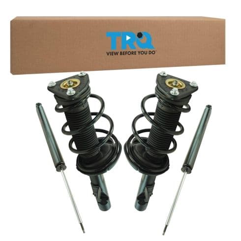 Conjunto de amortiguador con espiral · Tren delantero · Tren trasero · 4 piezas